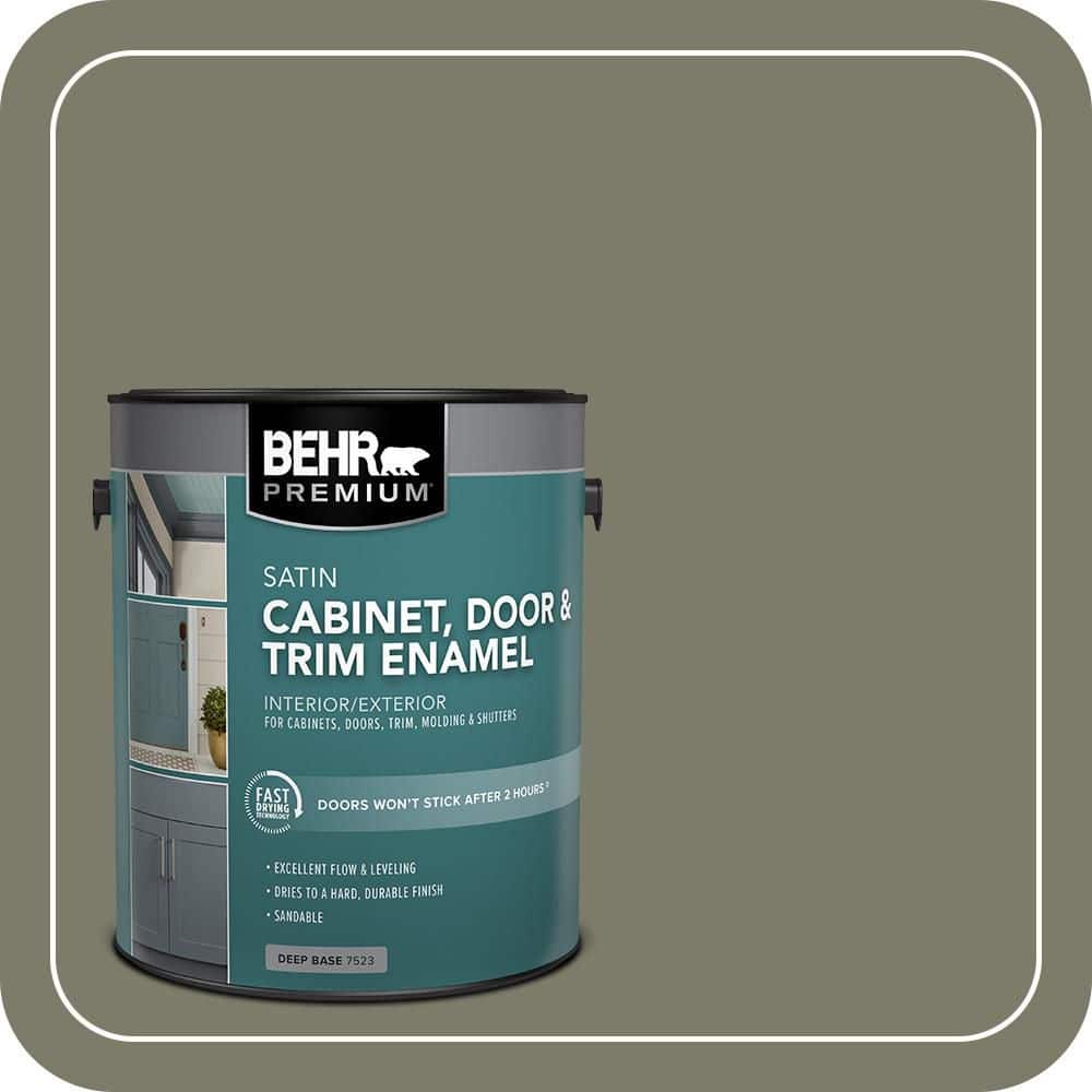 BEHR PREMIUM 1 gal. #SC-138 Sagebrush Green Satin Enamel Interior/Exterior Cabinet, Door & Trim Paint