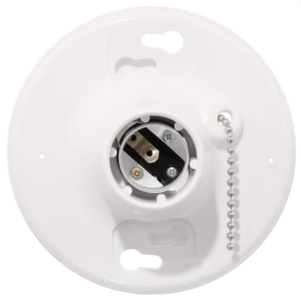 Leviton Plastic Pull-Chain Lampholder 8827-CW4 (3)