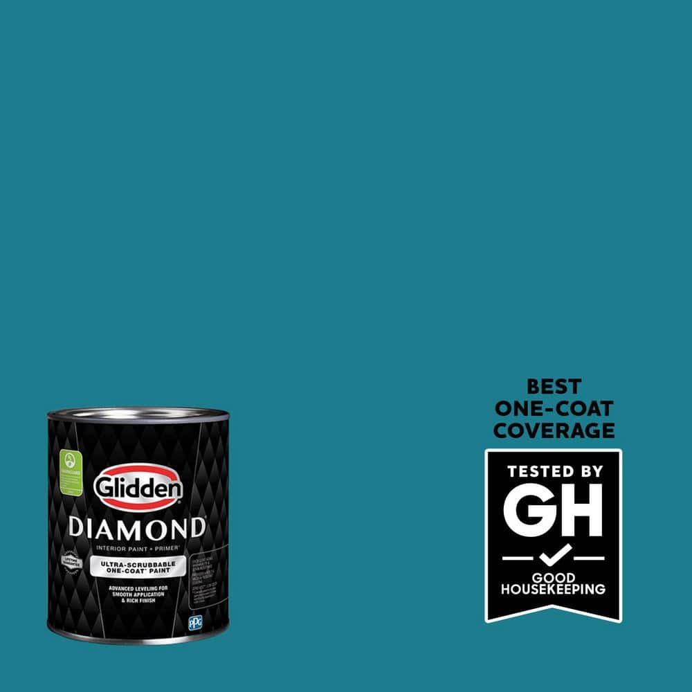 Glidden Diamond 1 qt. PPG1150-6 Bermuda Flat Interior Paint with Primer