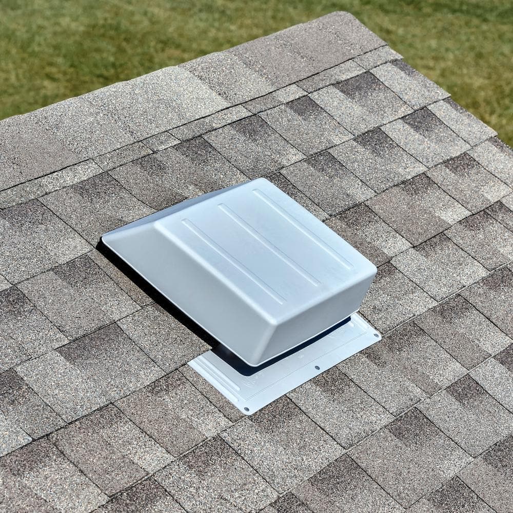 Master Flow 65 sq. in. NFA Gray Resin High Impact Slant Back Roof Louver Static Vent (Carton of 6) (2)