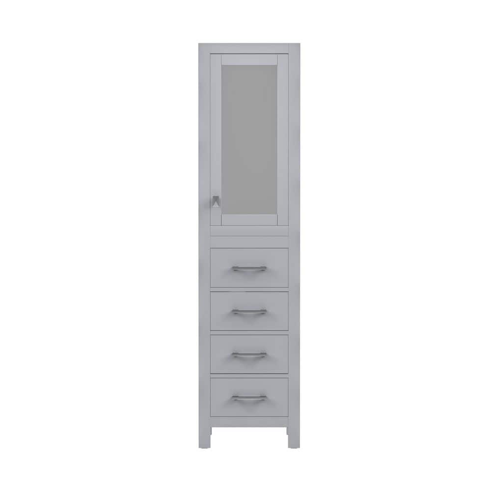 Eviva Aberdeen 18 in. W x 20 in. D x 72 in. H Gray Freestanding Linen Cabinet (2)