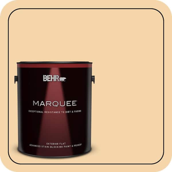 BEHR MARQUEE 1 gal. #PPU6-08 Pale Honey Flat Exterior Paint & Primer (2)