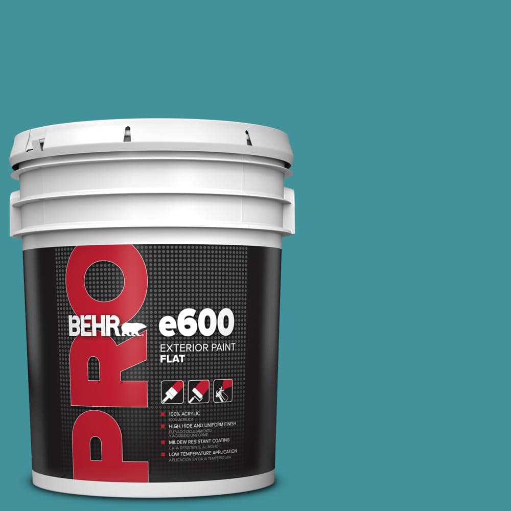 BEHR PRO 5 gal. #520D-6 Lagoon Flat Exterior Paint