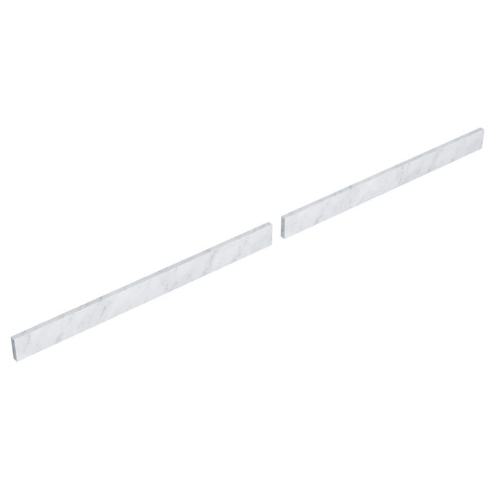 Wyndham Collection 72 in. Marble Backsplash in White Carrara (2)