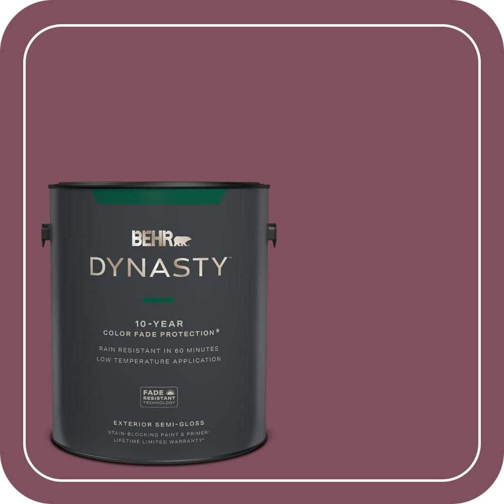 BEHR DYNASTY 1 gal. #T17-14 Artful Magenta Semi-Gloss Exterior Stain-Blocking Paint & Primer
