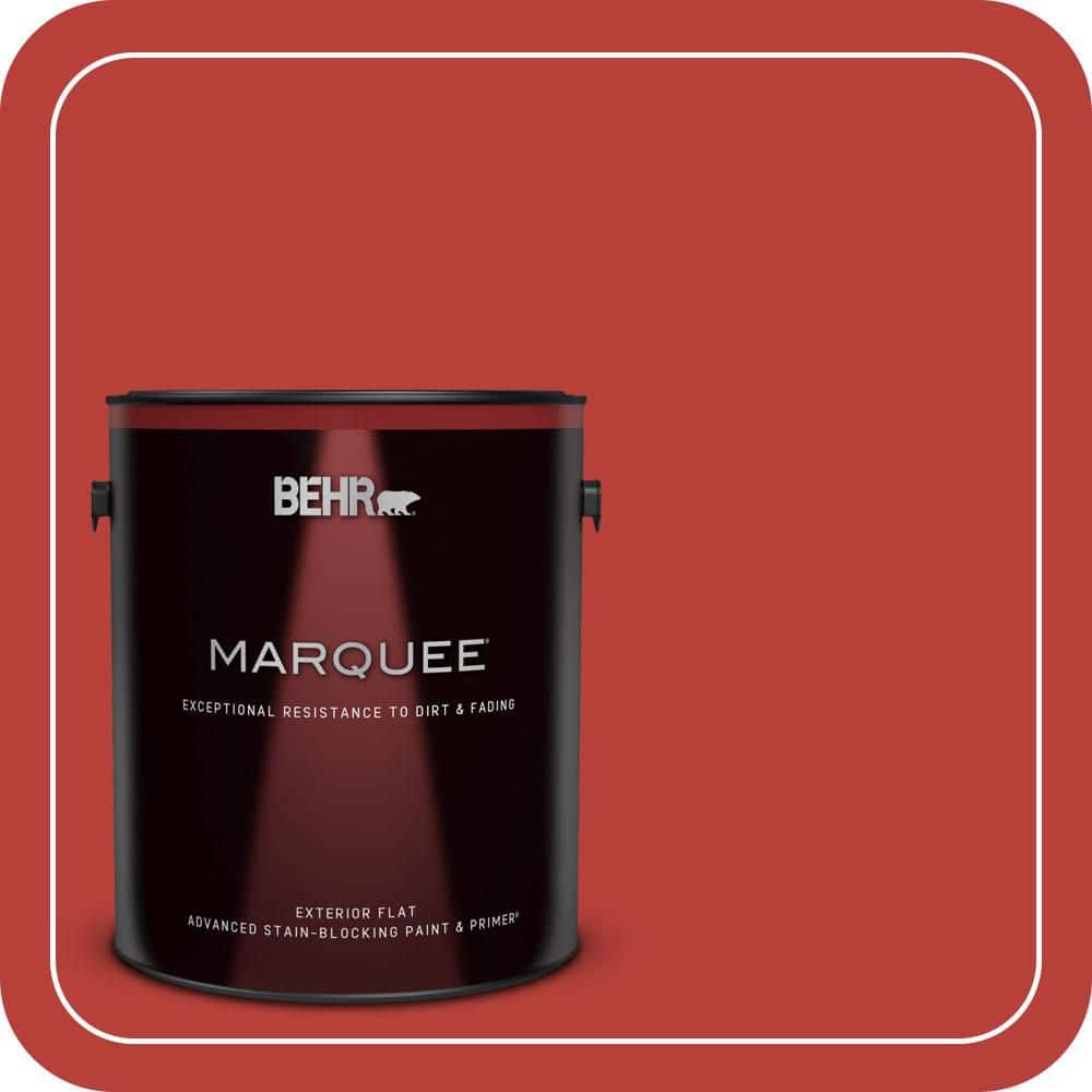 BEHR MARQUEE 1 gal. #PMD-85 Crimson Silk Flat Exterior Paint & Primer (1)