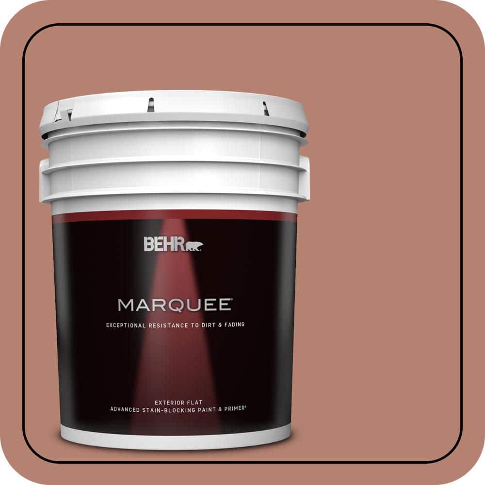 BEHR MARQUEE 5 gal. #S180-5 Auburn Glaze Flat Exterior Paint & Primer (1)