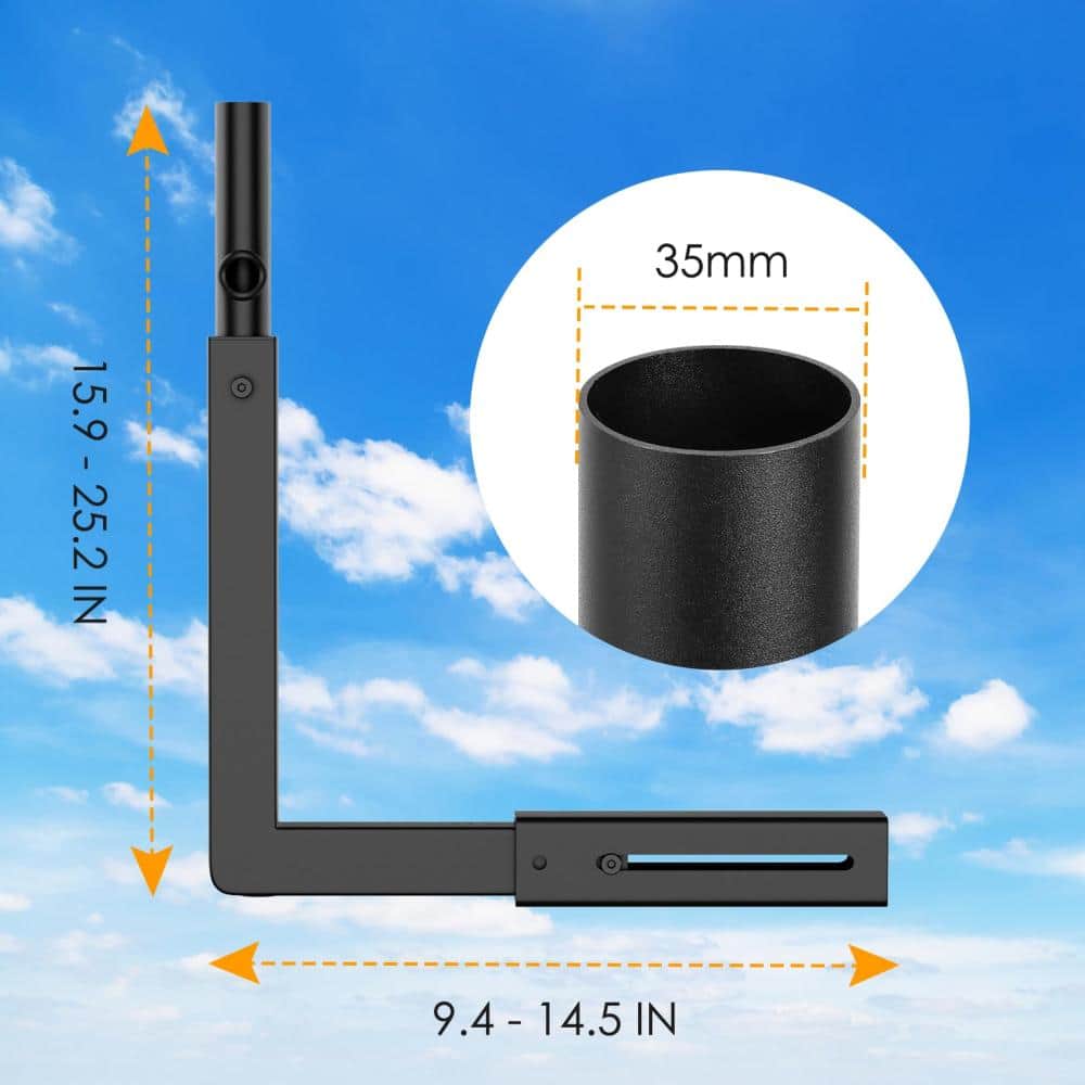 Unbranded Adjustable Satellite Dish Wall Mount with Telescoping Arm for Concrete and Wood Walls Rustproof Weatherproof (3)