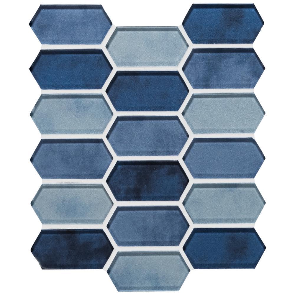 MSI Boathouse Picket 10 in. x 12 in. x 8 mm Glass Mesh-Mounted Mosaic wall Tile ( 8.3 sq. ft./case )