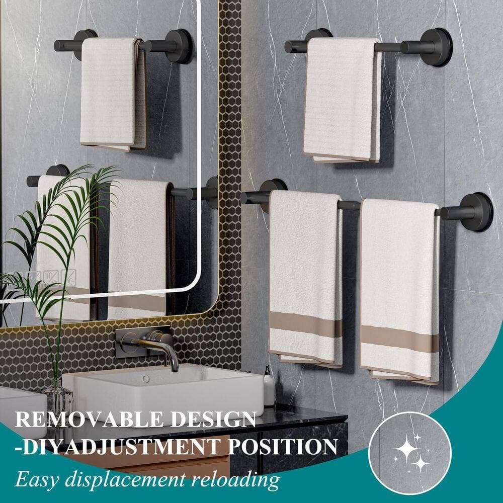 Wudkey 21 in. Wall Mounted Adjustable Towel Racks, Towel Holder for Glass Shower Door (2)