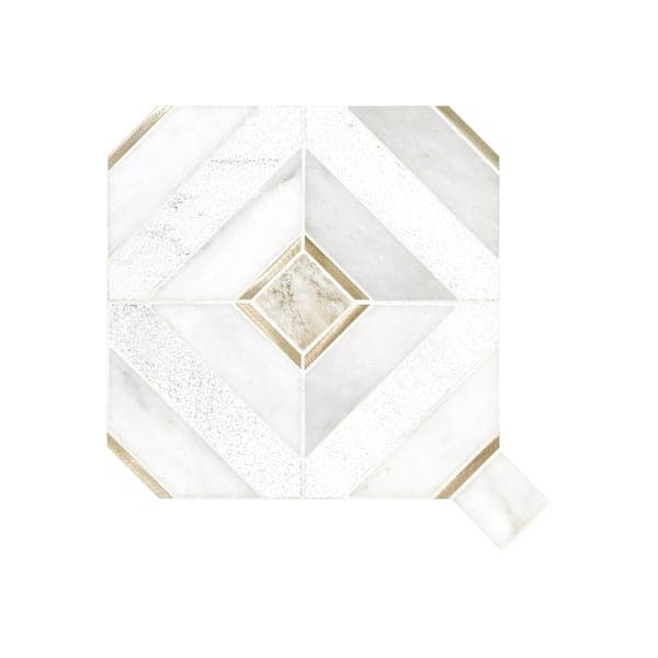 MSI Verona Gold 12 in. x 12 in. Marble/Metal Mesh-Mounted Mosaic Floor and Wall Tile (0.98 sq. ft./Each) (2)