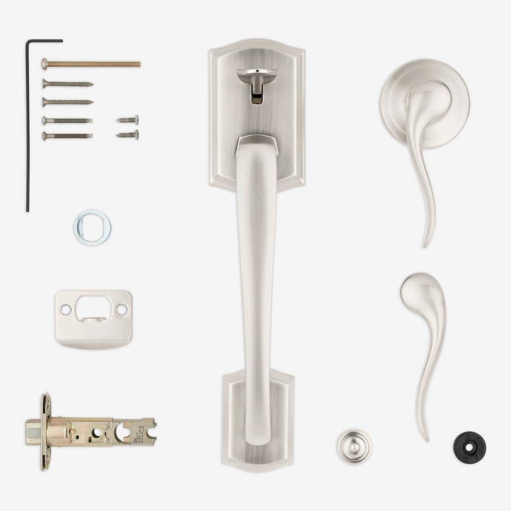 Kwikset Prescott Satin Nickel Door Handleset Only with Tustin Door Handle in Satin Nickel (4)