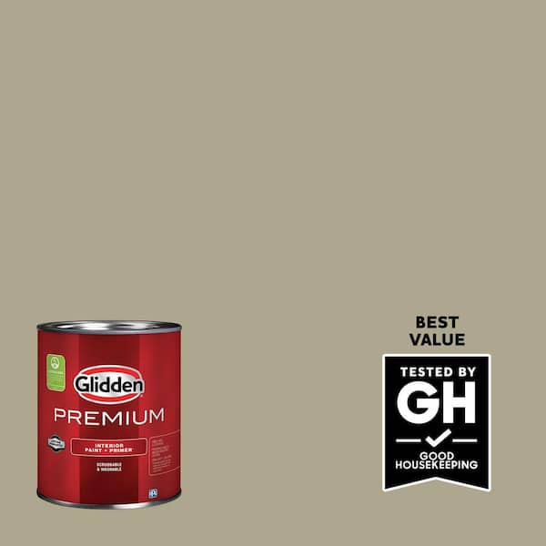 Glidden Premium 1 qt. PPG1027-4 Olive Gray Eggshell Interior Paint (2)