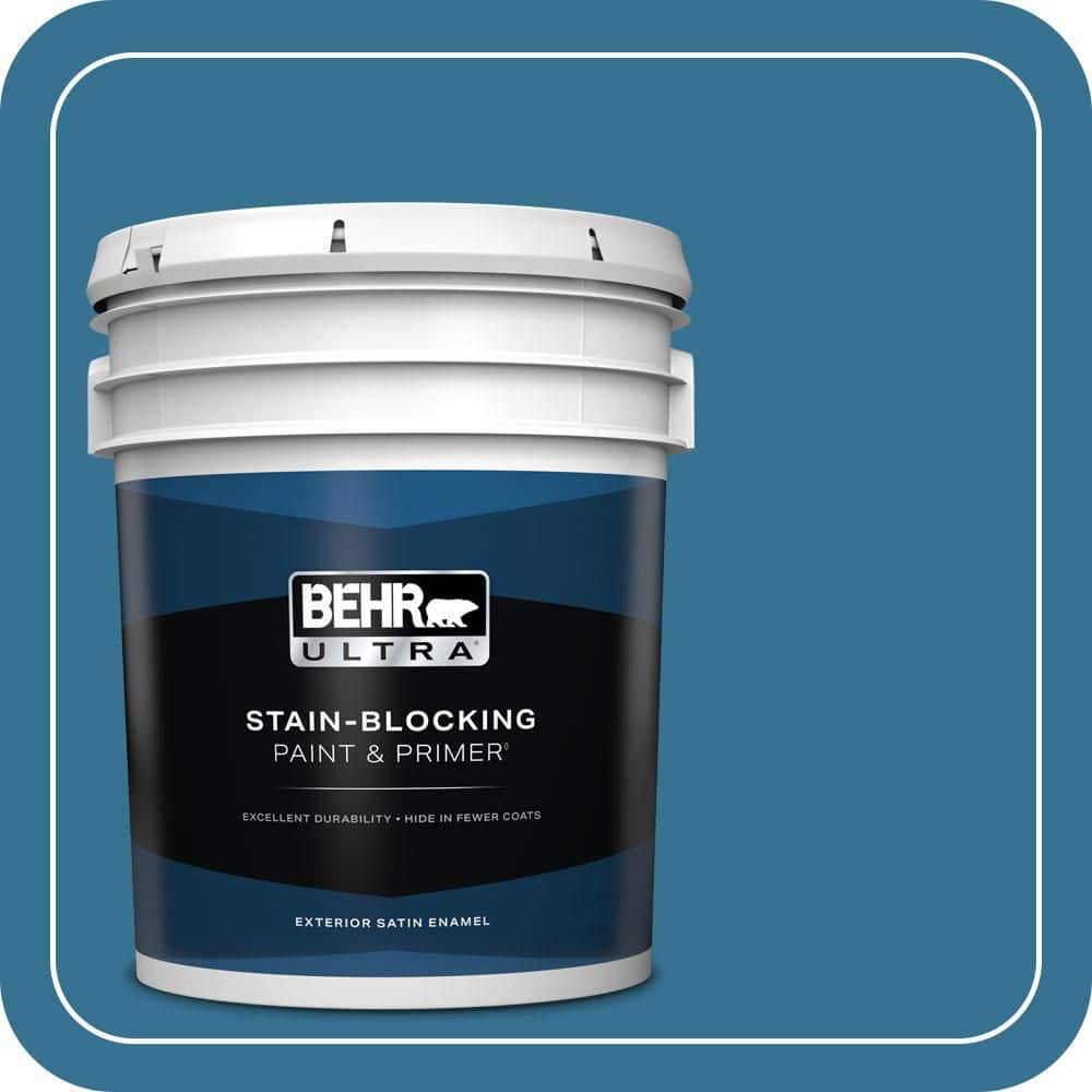 BEHR ULTRA 5 gal. #T18-14 Soul Search Satin Enamel Exterior Paint & Primer