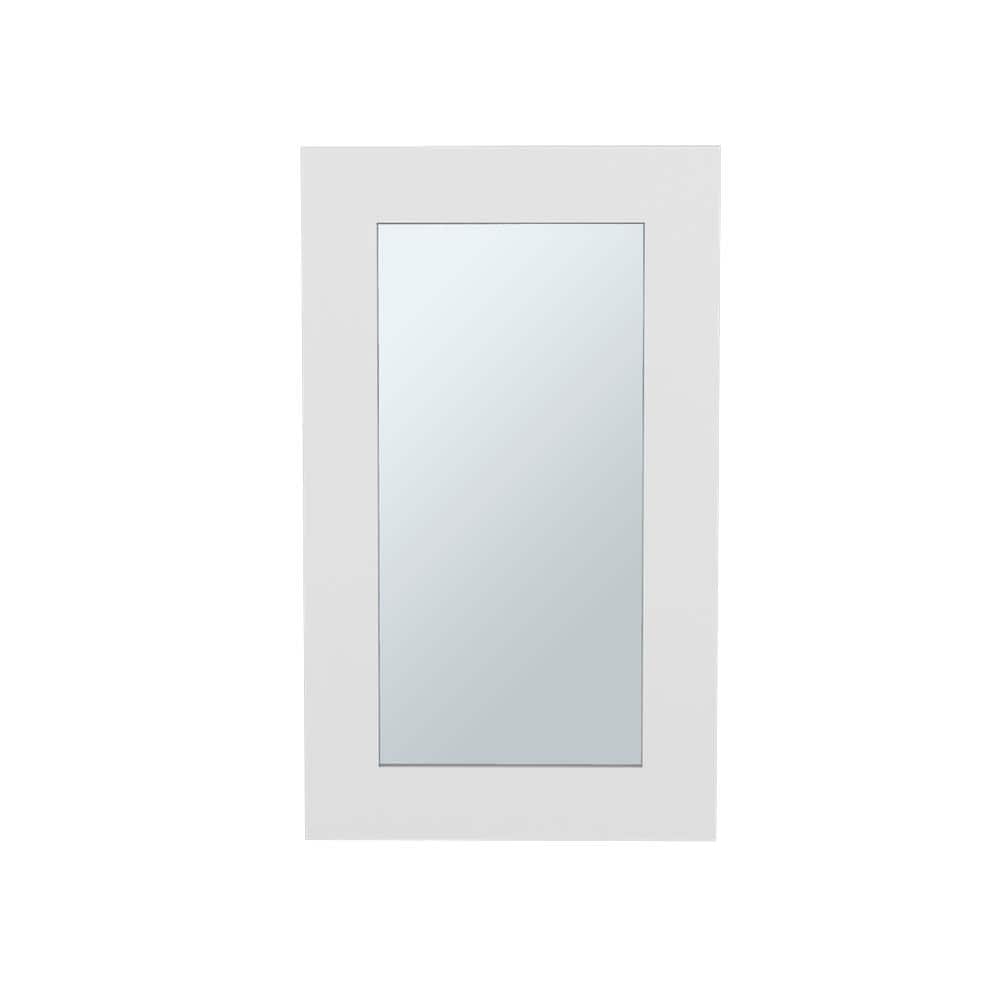 cadeninc 15.3 in. W x 5 in. D x 25.7 in. H  Wall Mount Bathroom Storage Cabinet in White with Mirror and 3-Shelves (1)