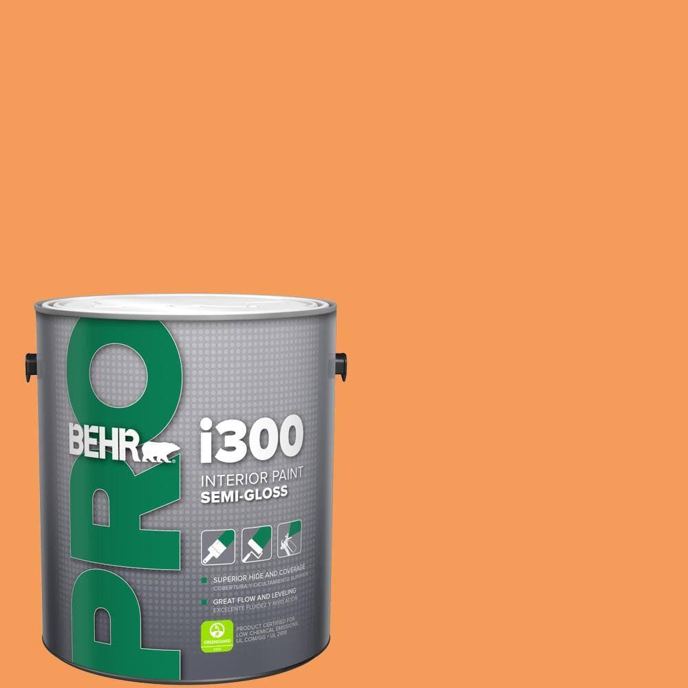 BEHR PRO 1 gal. #260B-6 Blaze Orange Semi-Gloss Interior Paint (1)