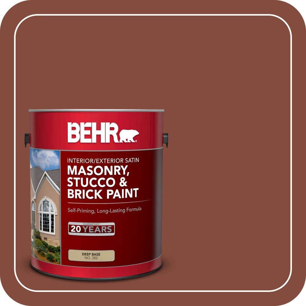 BEHR 1 gal. #S160-7 Red Chipotle Satin Interior/Exterior Masonry, Stucco and Brick Paint