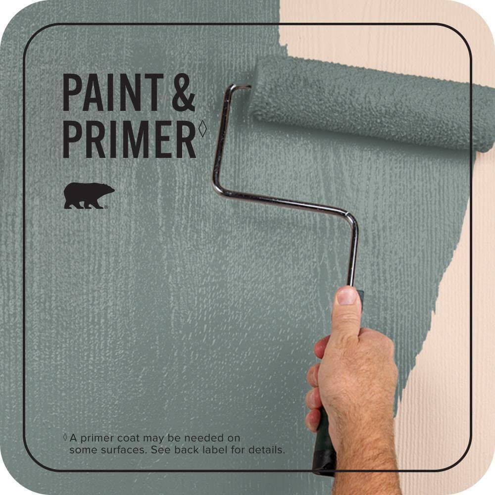 BEHR PREMIUM PLUS 5 gal. #PPU12-16 Juniper Ash Satin Enamel Exterior Paint & Primer (3)