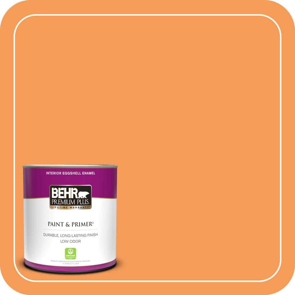 BEHR PREMIUM PLUS #P220-6 Bergamot Orange Enamel Low Odor & Primer (1)