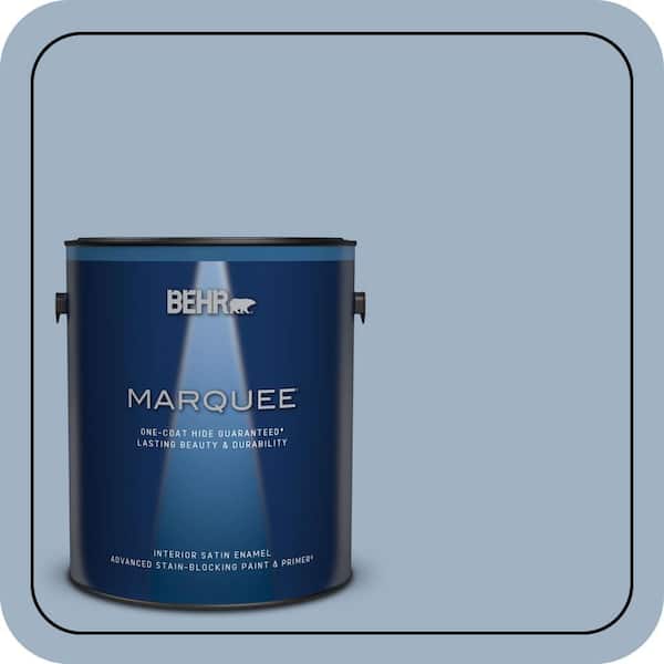 BEHR MARQUEE 1 gal. #S520-3 Perfect Landing One-Coat Hide Satin Enamel Interior Paint & Primer (2)