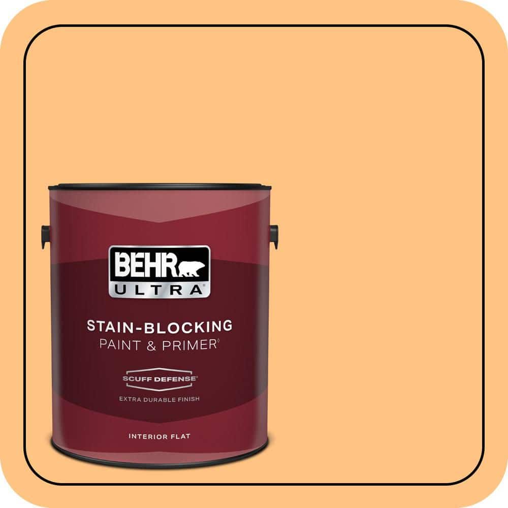 BEHR ULTRA 1 gal. #PMD-68 Amber Sun Extra Durable Flat Interior Paint & Primer