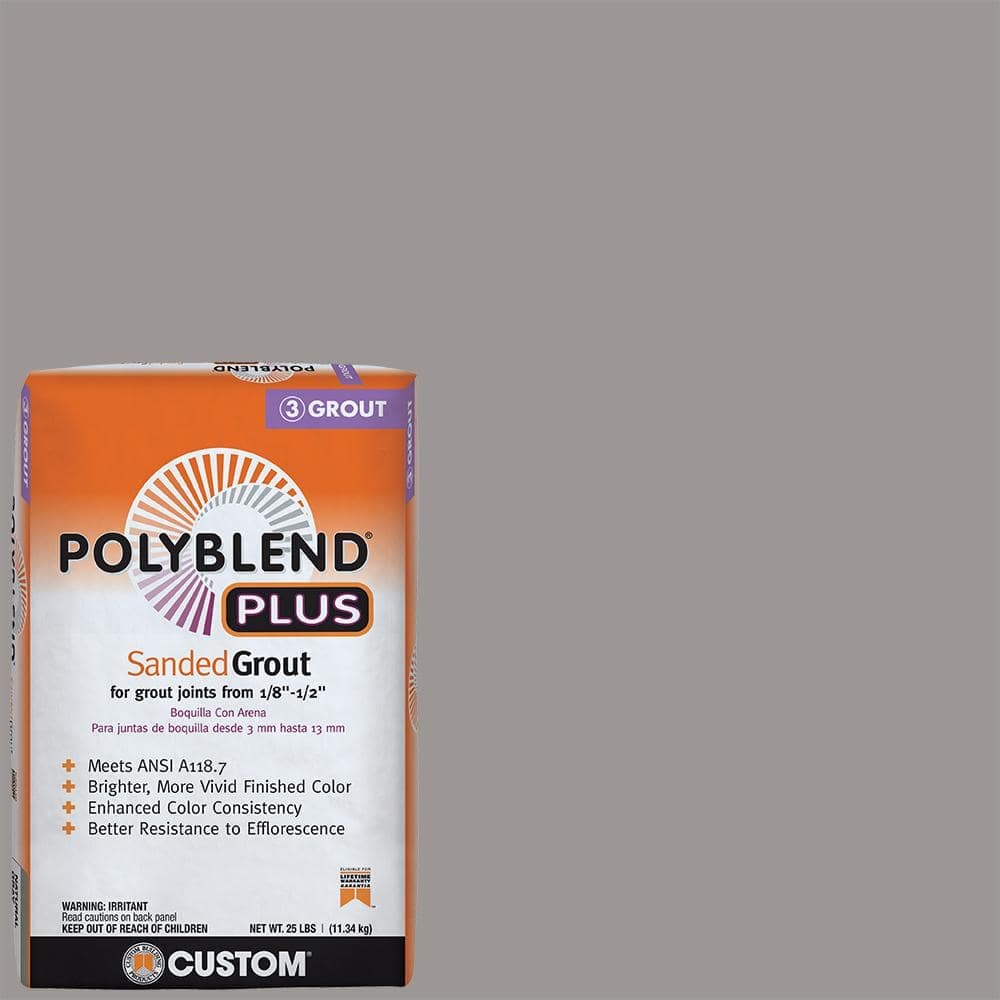 Custom Building Products Polyblend Plus #165 Delorean Gray 25 lb. Sanded Grout (2)