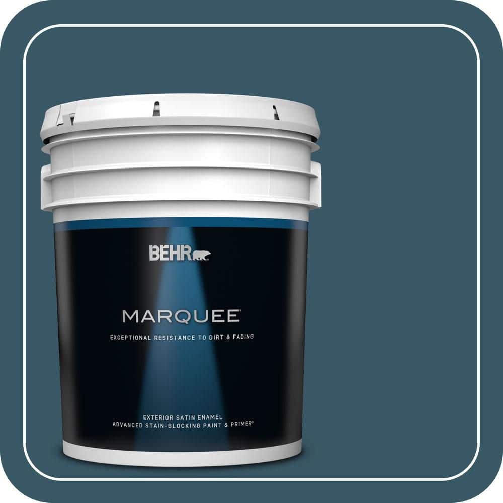 BEHR MARQUEE 5 gal. #S460-7 Deep Breath Satin Enamel Exterior Paint & Primer