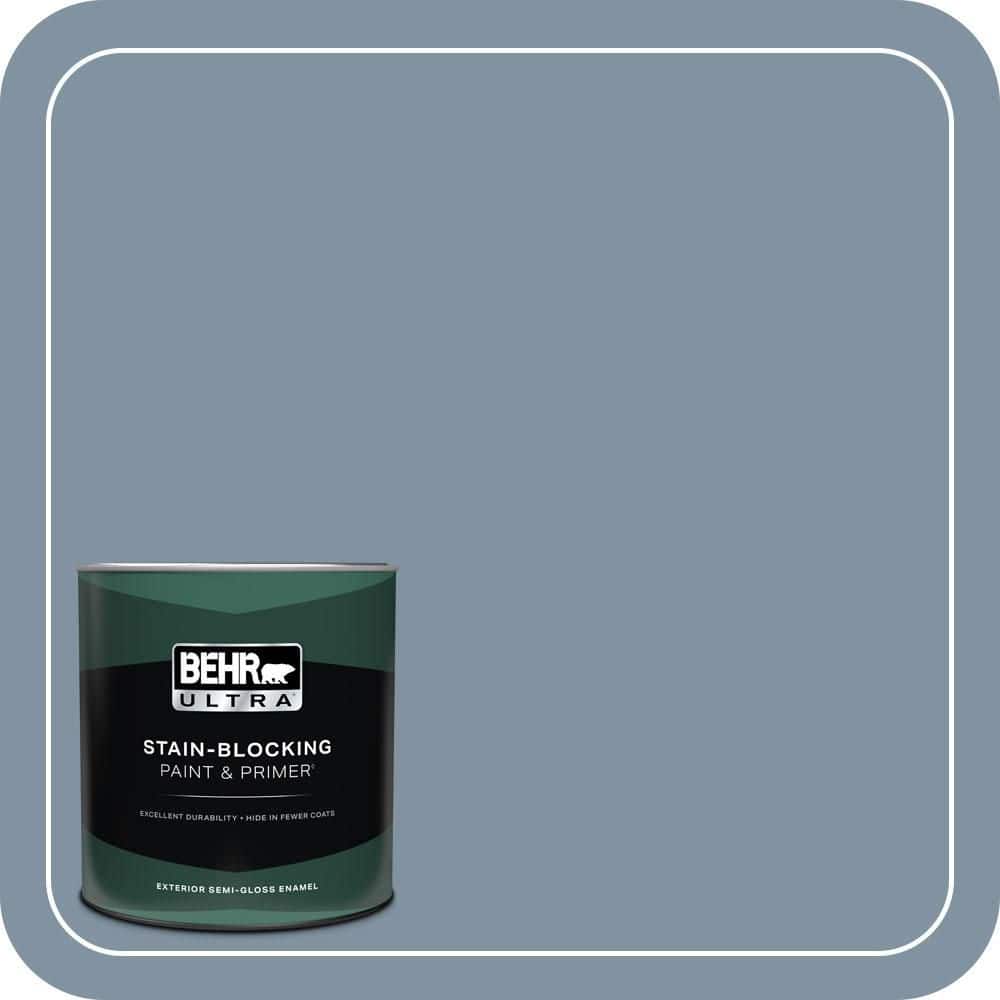 BEHR ULTRA 1 qt. #PPU14-06 Coastal Vista Semi-Gloss Enamel Exterior Paint & Primer