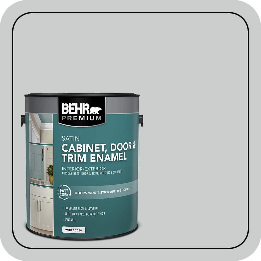 BEHR PREMIUM 1 gal. #N500-2 Loft Space Satin Enamel Interior/Exterior Cabinet, Door & Trim Paint (1)