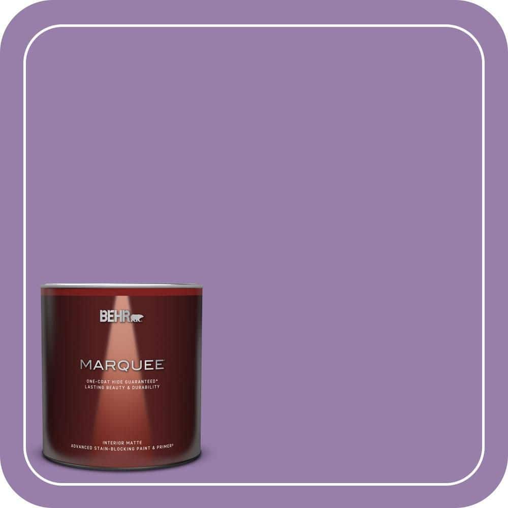 BEHR MARQUEE 1 qt. #650B-6 Elite Wisteria Matte Interior Paint & Primer