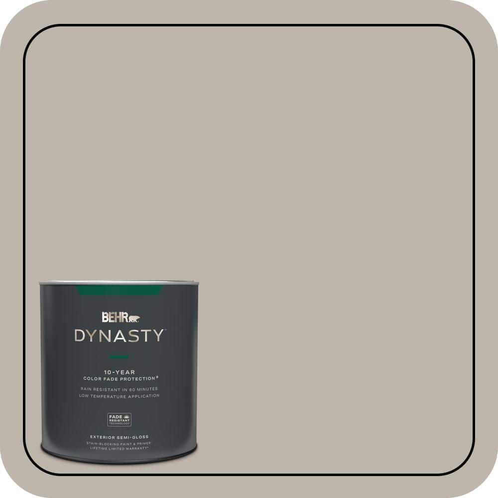 BEHR DYNASTY 1 qt. #PPU18-12 Graceful Gray Semi-Gloss Exterior Stain-Blocking Paint & Primer