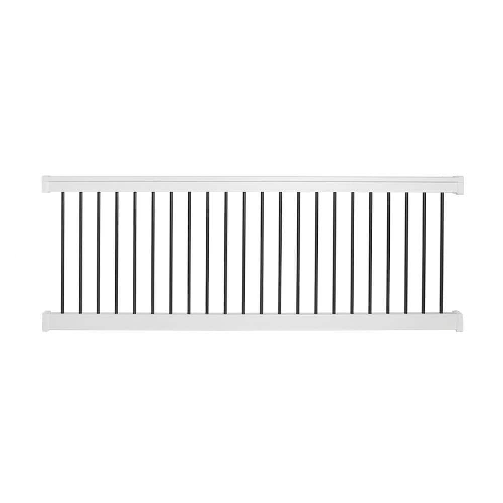 Weatherables Bellaire 3 ft. H x 8 ft. W White Vinyl Railing Kit (1)