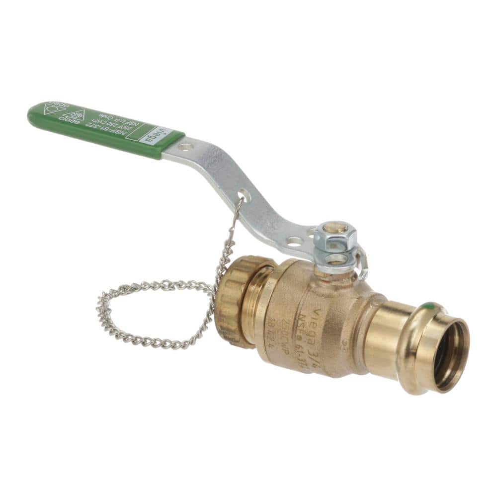 Viega ProPress 3/4 in. Press x Hose Zero-Lead Bronze Ball Valve with Lockable Metal Handle (1)