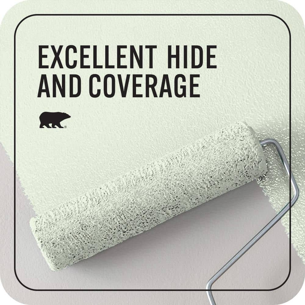 BEHR PREMIUM PLUS 1 qt. #430A-1 Mint Hint Flat EcoMix Plant-Based Interior Paint & Primer (2)