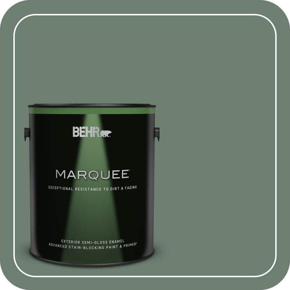 BEHR MARQUEE 1 gal. #460F-5 Island Palm Semi-Gloss Enamel Exterior Paint & Primer