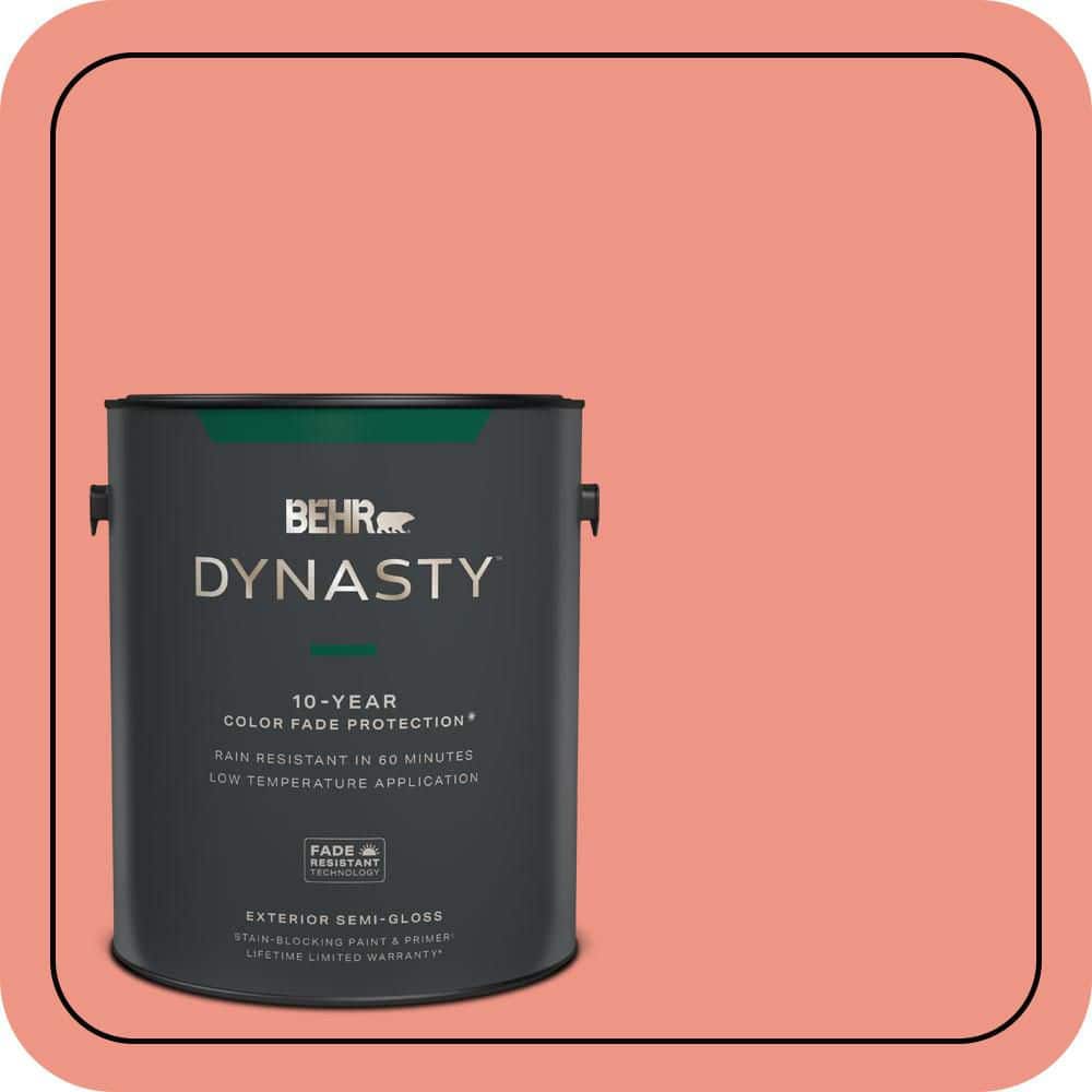 BEHR DYNASTY 1 gal. #P180-4 Guava Jelly Semi-Gloss Enamel Exterior Stain-Blocking Paint & Primer