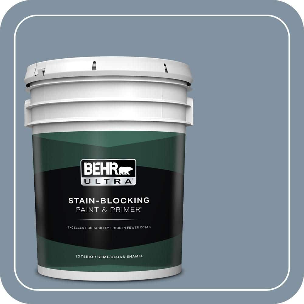 BEHR ULTRA 5 gal. #PPU14-06 Coastal Vista Semi-Gloss Enamel Exterior Paint & Primer