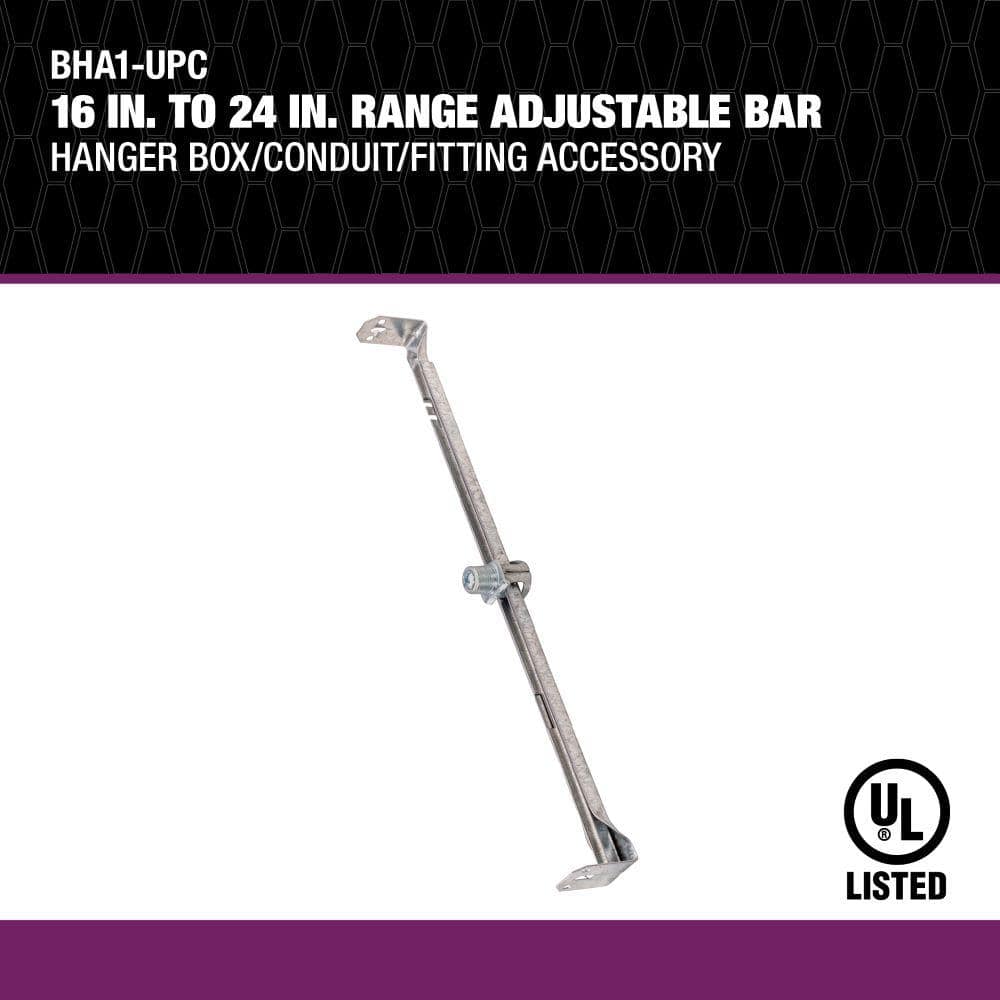 Southwire 16 in. x 24 in. Range Adjustable Bar Hanger Box Conduit Fitting Accessory (2)