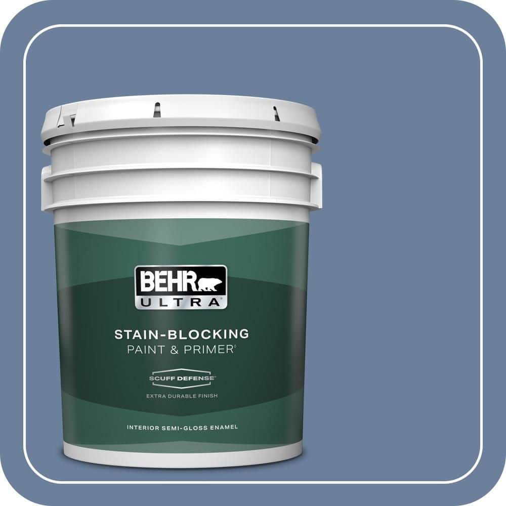 BEHR ULTRA 5 gal. #MQ5-52 Lead Cast Extra Durable Semi-Gloss Enamel Interior Paint & Primer