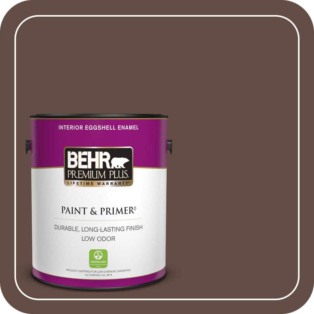 BEHR PREMIUM PLUS 1 gal. #PPU3-20 Cinnabark Eggshell Enamel Low Odor Interior Paint & Primer