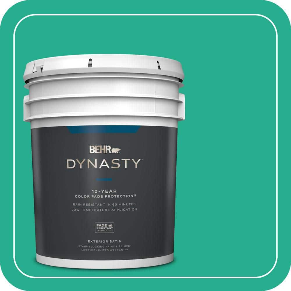 BEHR DYNASTY 5 gal. #P430-5 Enchanted Wells Satin Enamel Exterior Stain-Blocking Paint & Primer