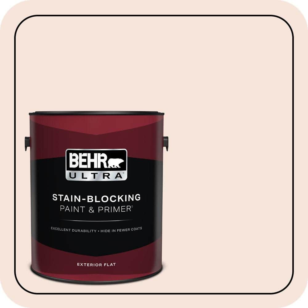 BEHR ULTRA 1 gal. #W-D-120 Bleached Shell Flat Exterior Paint & Primer