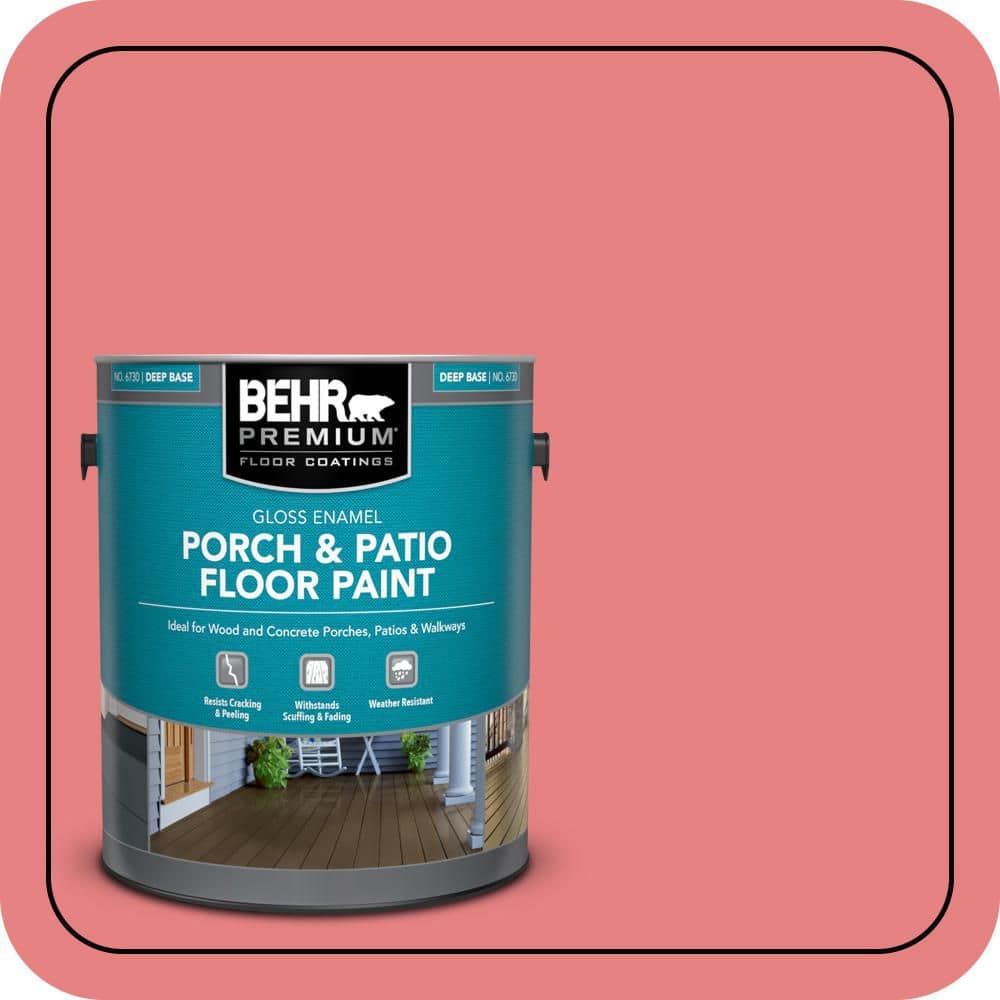 BEHR PREMIUM 1 gal. #P170-4 Sugar Poppy Gloss Enamel Interior/Exterior Porch and Patio Floor Paint