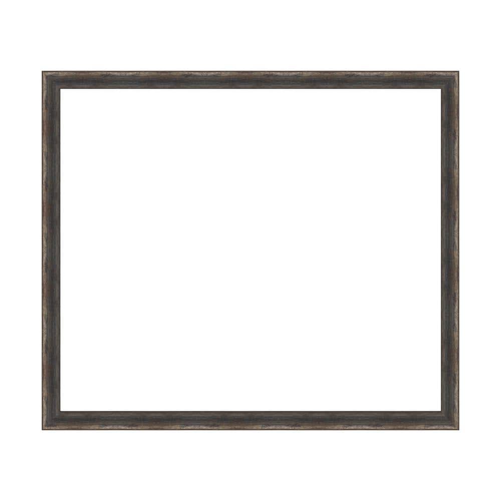 Amanti Art Mirror Makeover Bark Rustic Char Narrow 43.25 in. W x 37.25 in. H Bathroom Mirror Frame Border Kit-Fits a 42x36 mirror (1)