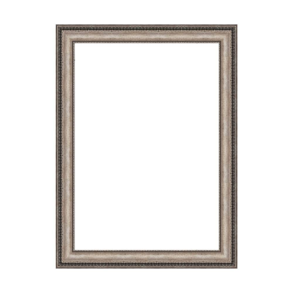 Amanti Art Mirror Makeover Lyla Ornate Silver 23.25 in. W x 31.25 in. H Bathroom Mirror Frame Border Kit-Fits a 22 x 30 Mirror (1)