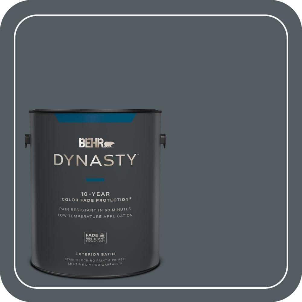 BEHR DYNASTY 1 gal. #PPU25-21 City Rain Satin Enamel Exterior Stain-Blocking Paint & Primer