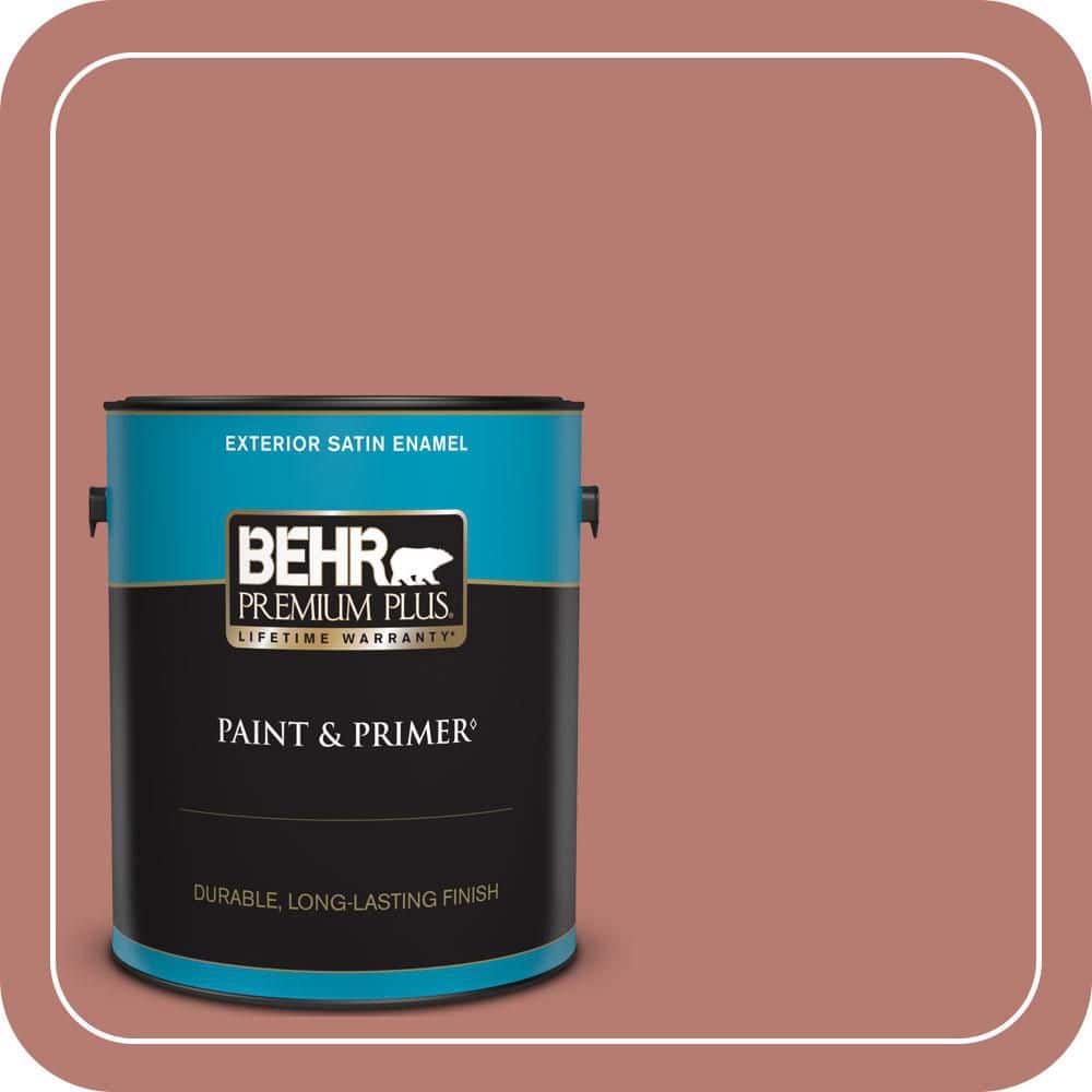 BEHR PREMIUM PLUS 1 gal. #PPU2-10 Heirloom Satin Enamel Exterior Paint & Primer
