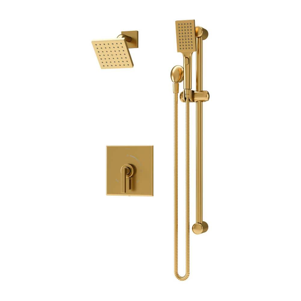 Symmons Duro Hydro Mersion Shower Faucet Trim Kit Wall Mounted with Single Handle and Hand Spray - 1.5 GPM (Valve Not Included) (1)