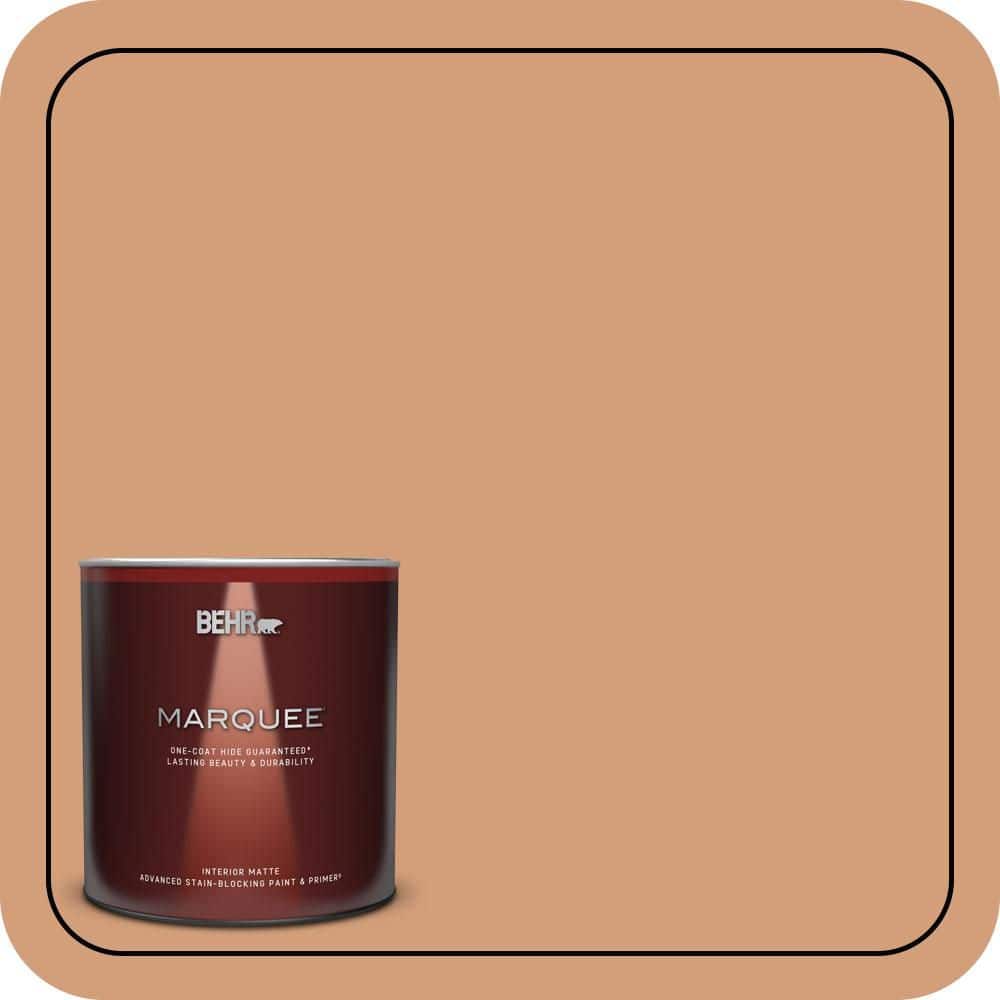 BEHR MARQUEE 1 qt. #T12-4 Darlin Clementine Matte Interior Paint & Primer