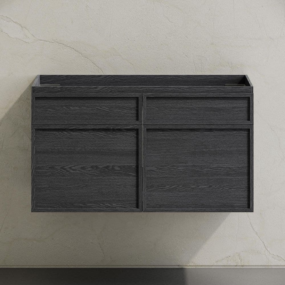 Swiss Madison St. Tropez 36 in. Wall-Mounted Bath Vanity Cabinet without Top in Black Oak (1)